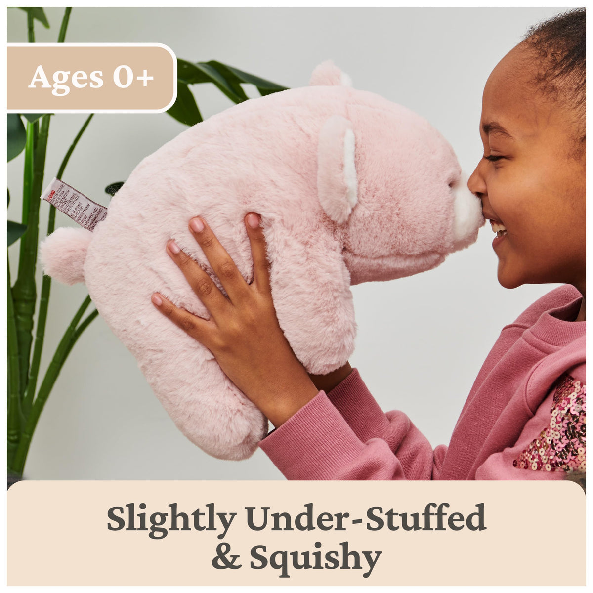 Surface-washable Snuffles for easy cleaning after play.