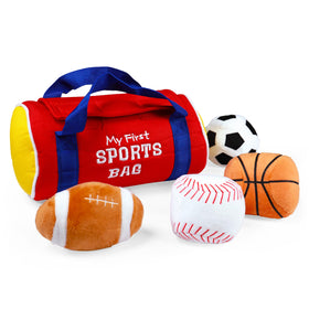 GUND plush playset with storage bag keeps toys organized.
