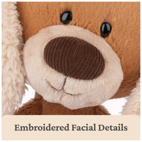Corduroy nose detail adds nostalgic charm and tactile interest