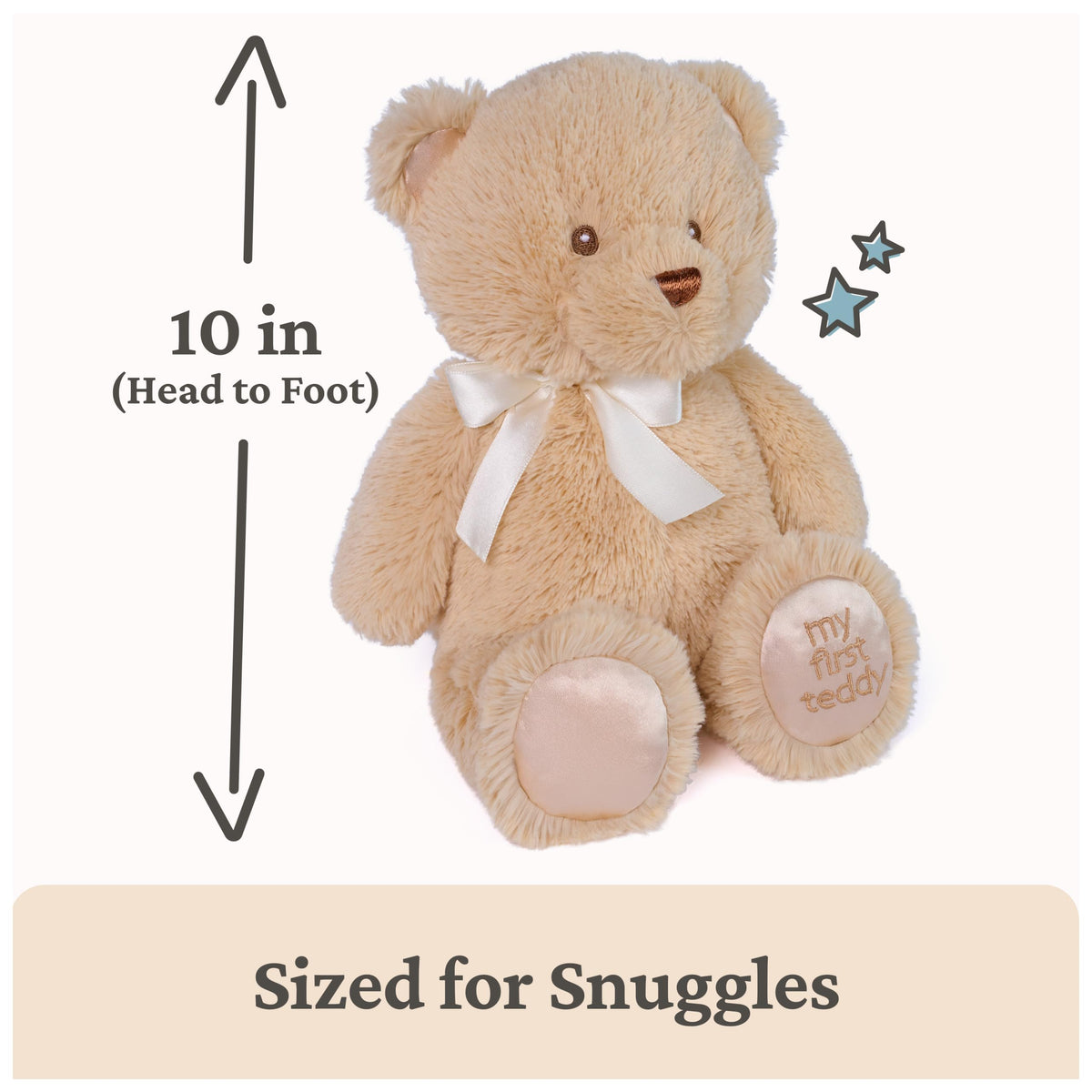 GUND sandy tan plush teddy for modern nurseries and gender-neutral decor.