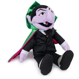 GUND The Count green satin cape close-up for authentic Sesame Street style.