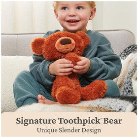 GUND Pumpkin Pie Toothpick bear in burnt orange plush for cozy play.