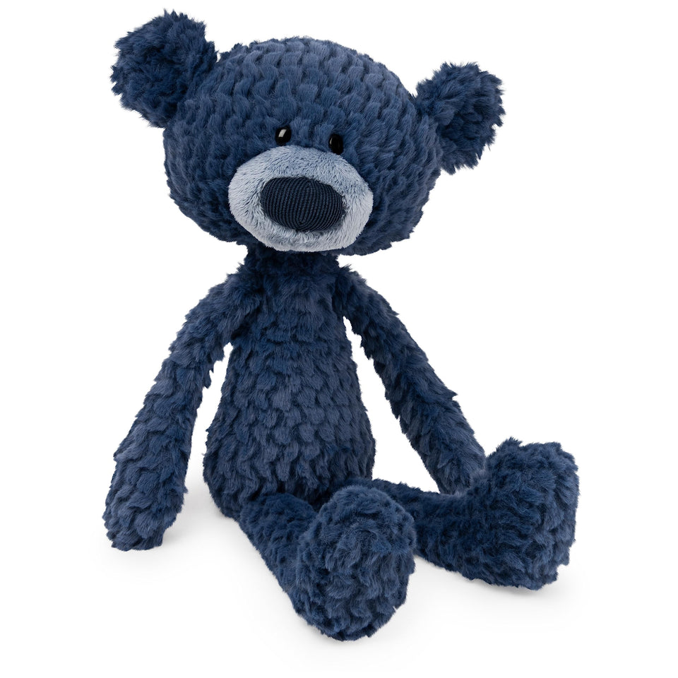 GUND Toothpick Ripple navy plush texture invites soft cuddles for kids.