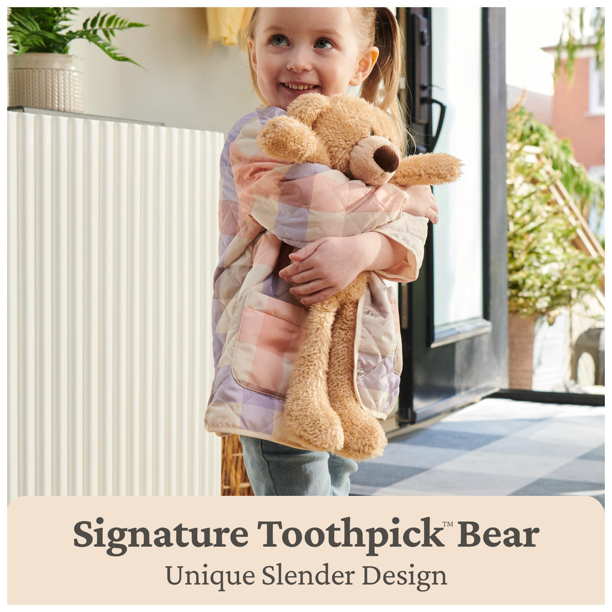 GUND Toothpick soft tan plush offers a gentle, comforting cuddle.