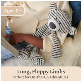 GUND Toothpick Stripes black and white fur pattern close look