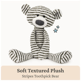 GUND Toothpick Stripes slender tag along body with floppy limbs