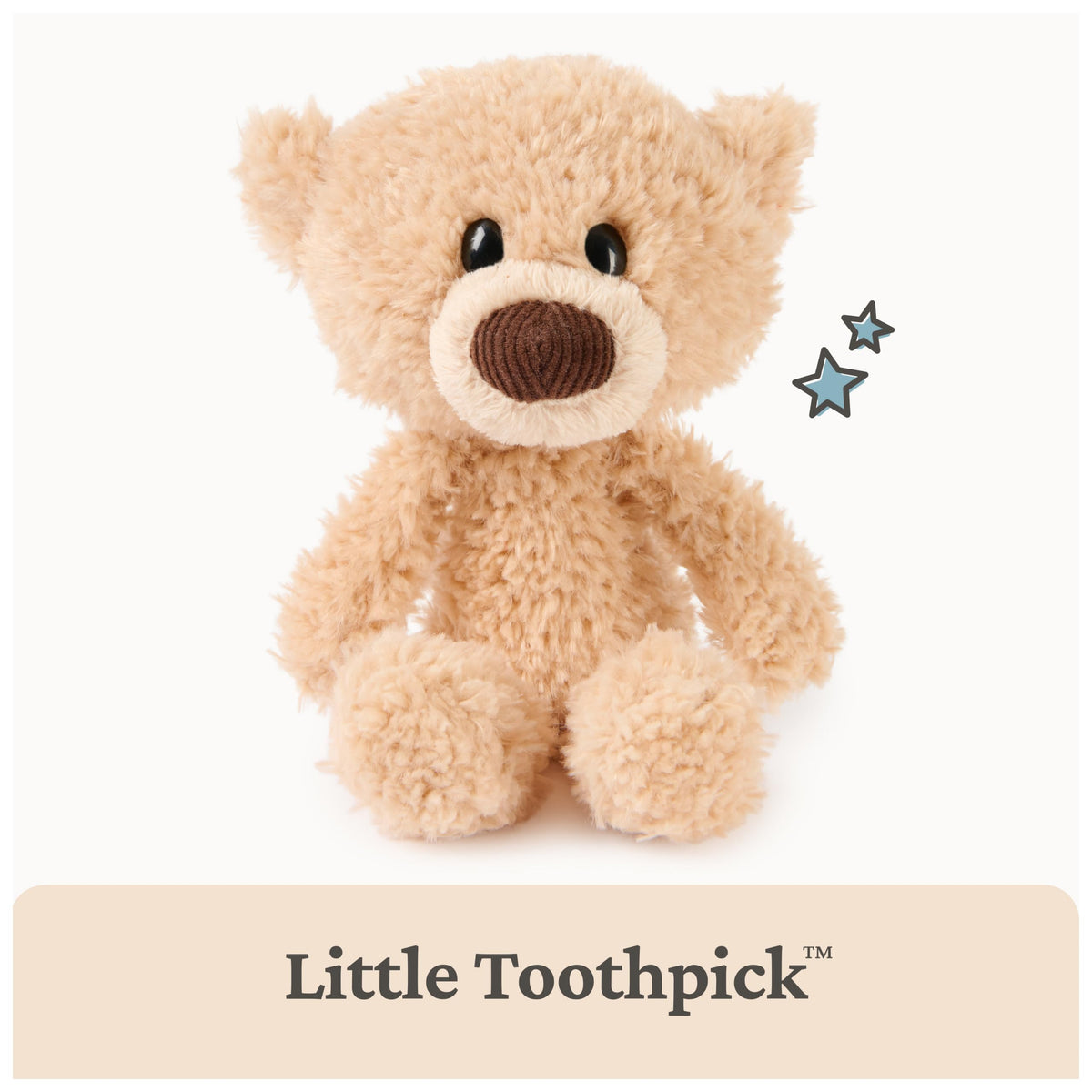 GUND Toothpick Teddy Bear limb poseable—soft, posable friend for imaginative play