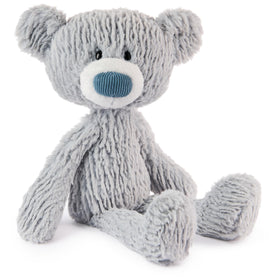 GUND Toothpick Wavy Bear, 15-inch gray plush with slender frame for posing and display