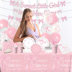 Gupesxu pink bow cups: sturdy 9oz cups for mess-free sipping.