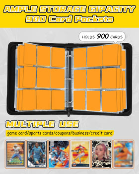 Gurgitat binder shows double-sided 9-pocket pages for organized storage.