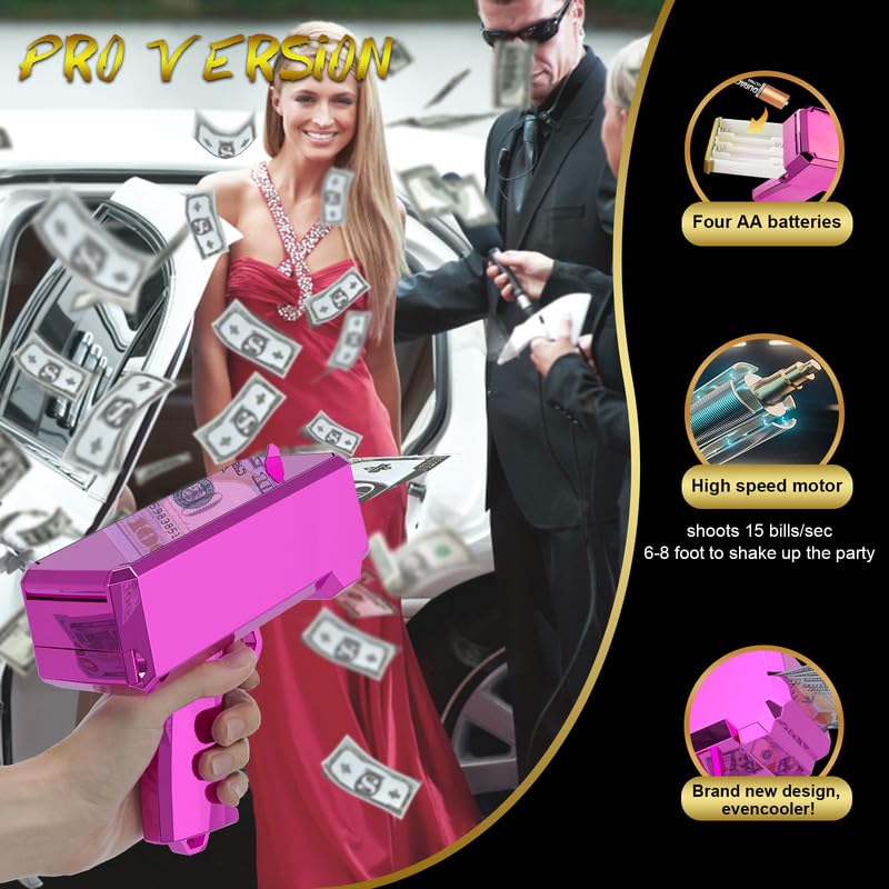 Gusil money gun loading action showing quick reload for continuous money rain.
