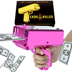 Gusil money gun side view with compact handheld design for easy party use.