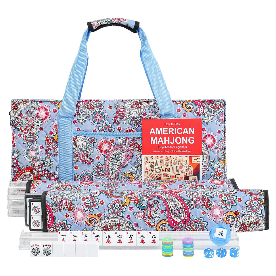 GUSTARIA American Mahjong tiles with 166 scratch-resistant pieces for lasting play.