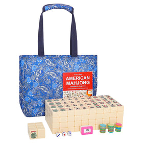 GUSTARIA American Mahjong tiles, close-up of large engravings for easy recognition.