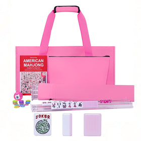 GUSTARIA American Mahjong pink tiles with clear patterns for easy recognition