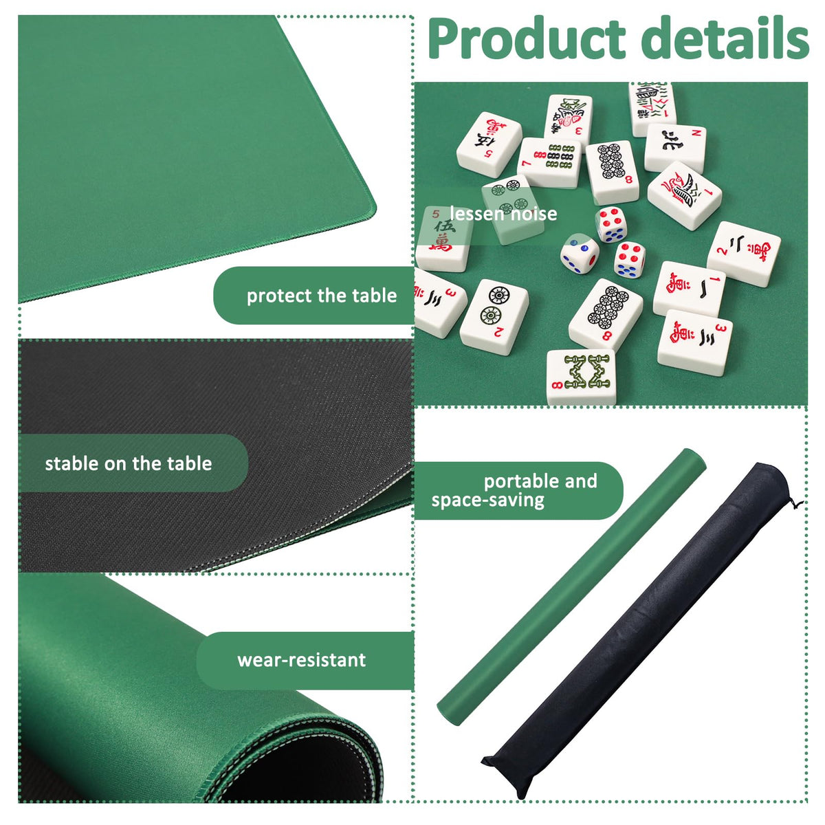 GUSTARIA anti-slip back keeps the mat in place for smooth gameplay.