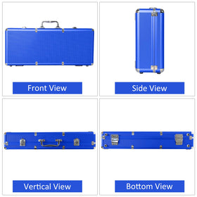 Interior felt lining cushions tiles inside the case