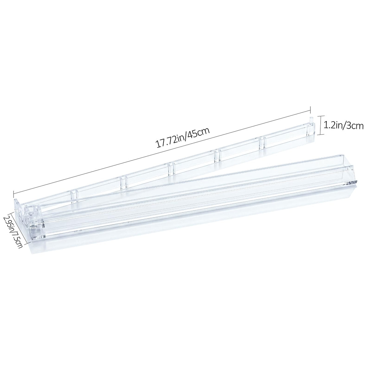 GUSTARIA compact clear acrylic rack ideal for quick setup and smooth tile stacking.