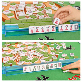 GUSTARIA tiles feature engraved letters and numerals for easy reading during games.