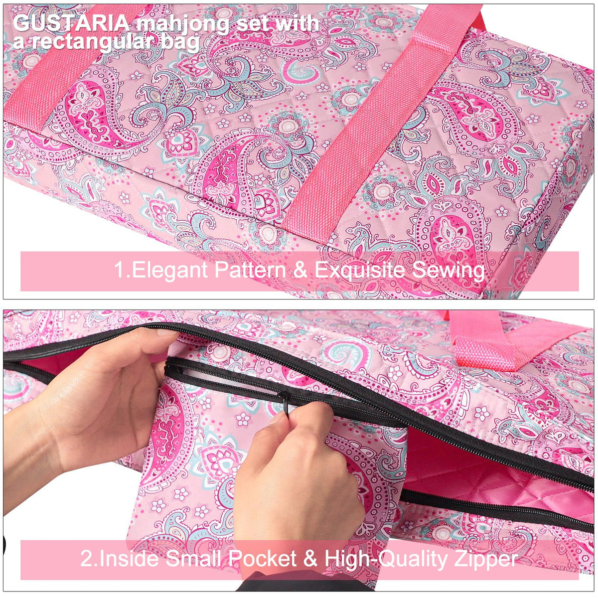 GUSTARIA pink case supports convenient family game night setup
