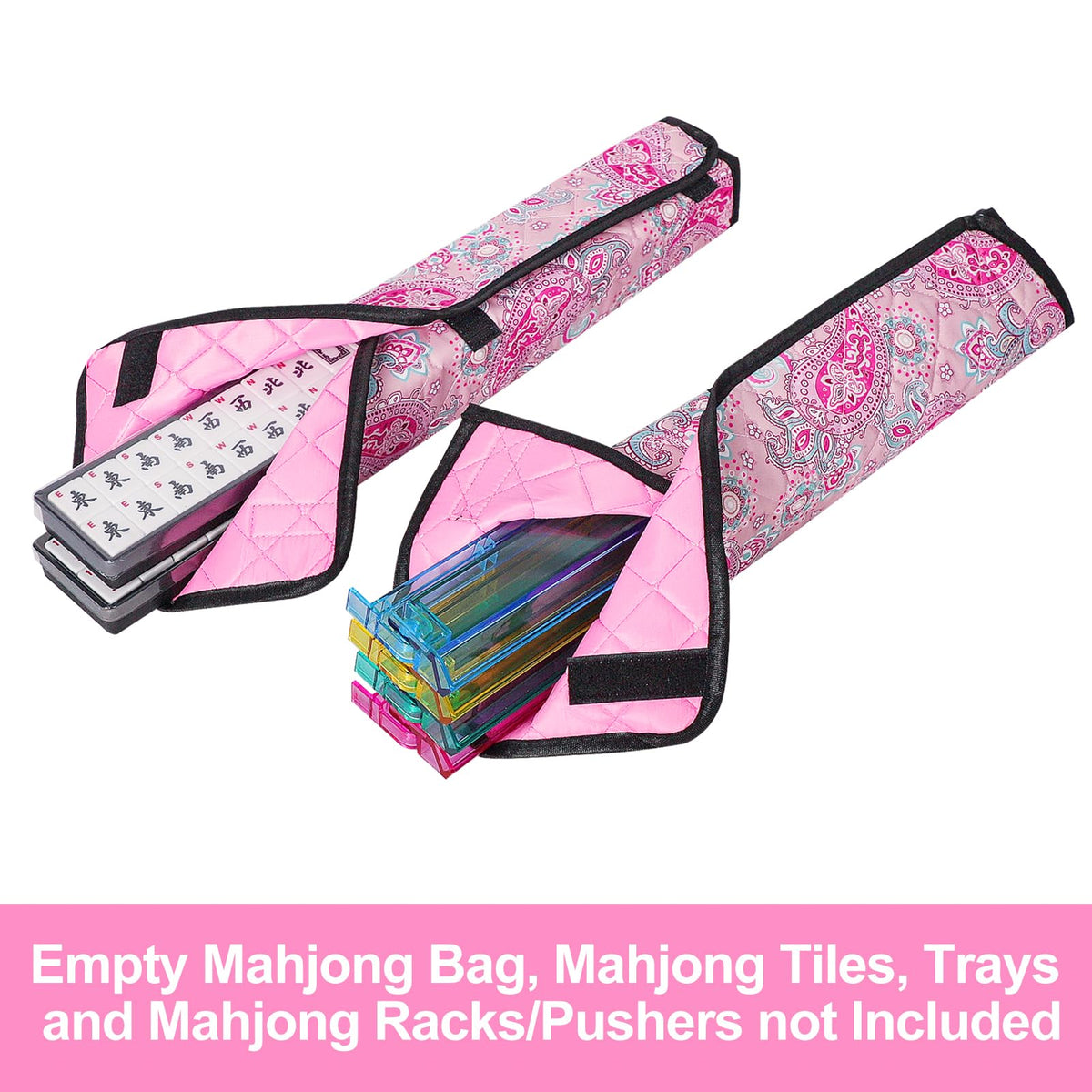 GUSTARIA bag dimensions 20-5x9-8x3-1 fit a full American mahjong set.