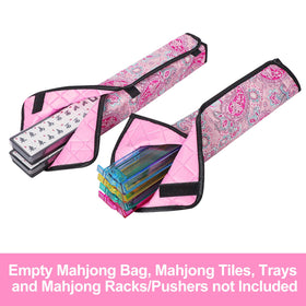 GUSTARIA bag dimensions 20-5x9-8x3-1 fit a full American mahjong set.