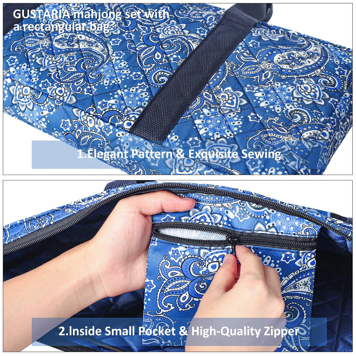 GUSTARIA thickened material bag offers extra durability during travel.