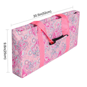 GUSTARIA Mahjong bag with two wrappers and strap fasteners keeps racks secure during travel.