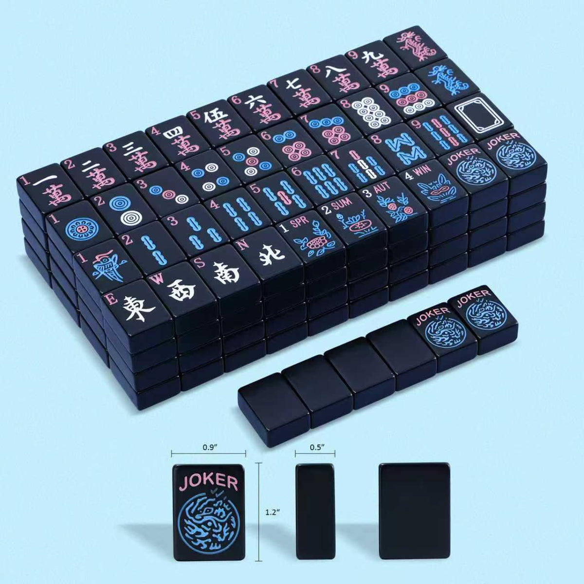 GUSTARIA mahjong drawstring bag for easy transport and storage.