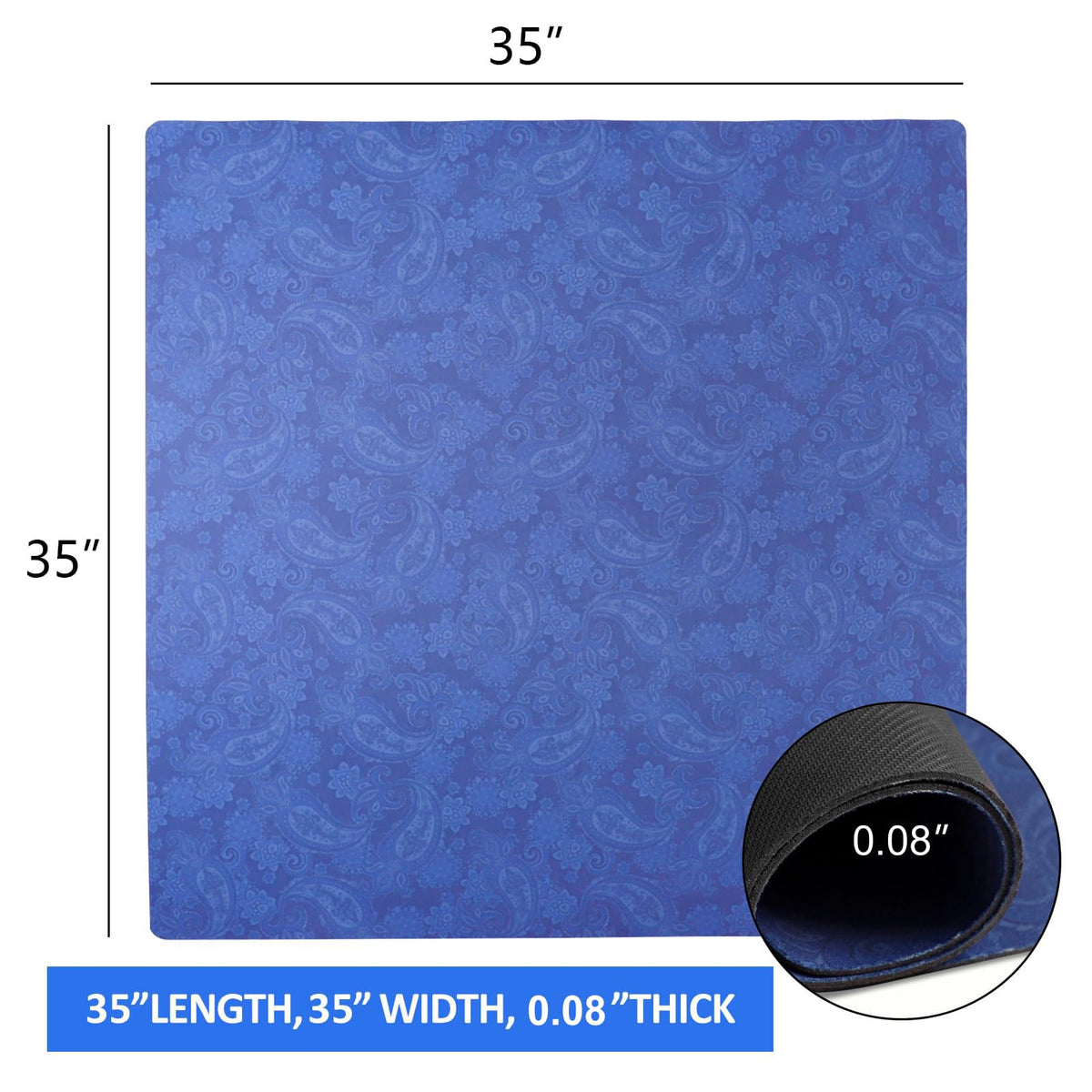 Non-slip backing keeps the GUSTARIA mat steady during fast-paced games