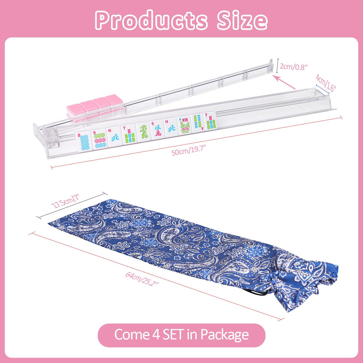 GUSTARIA mahjong rack pusher closeup showing smooth transparent surface