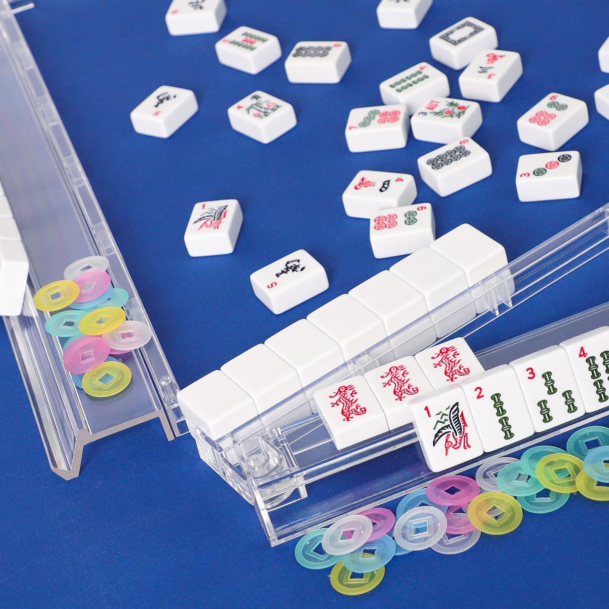 GUSTARIA mahjong racks portable for travel and game nights outdoors
