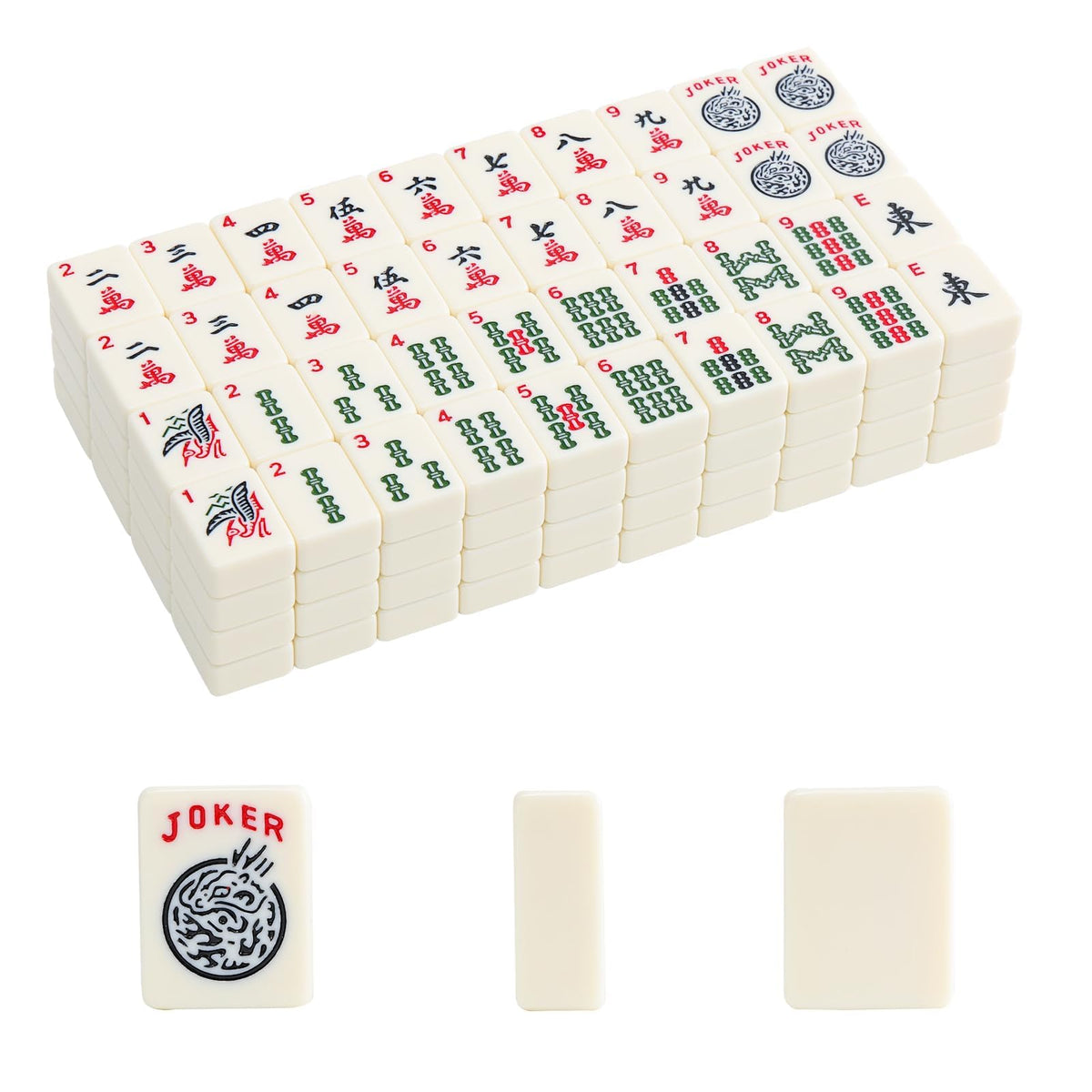 GUSTARIA Mahjong tiles 1.2-inch size for space-saving gameplay.