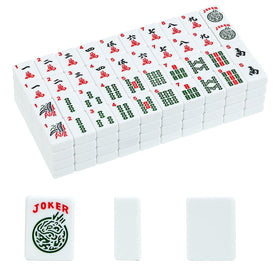 GUSTARIA mahjong tiles 1.2 inch white set for portable home play.