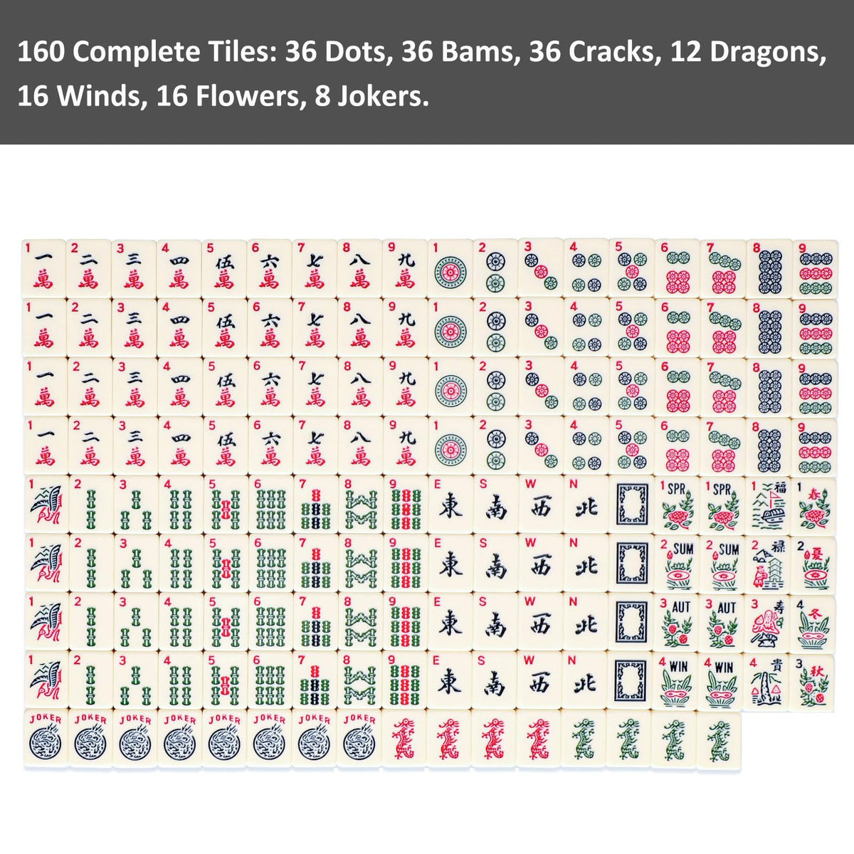 GUSTARIA complete 160-tile set for ready gaming.