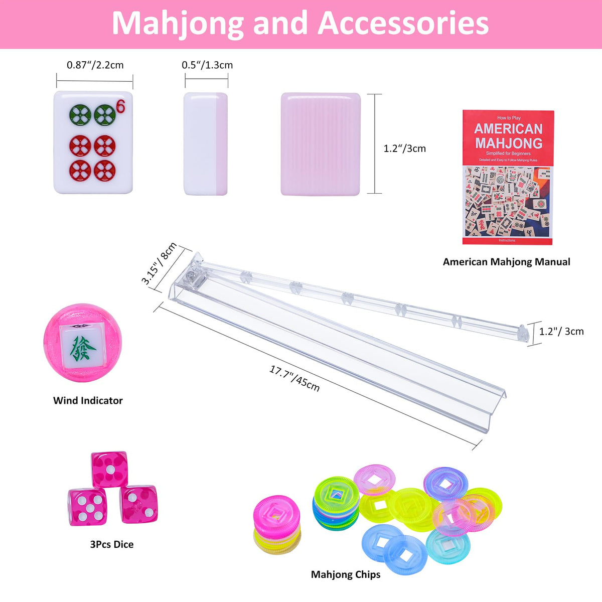GUSTARIA pink mahjong portable bag for effortless transport