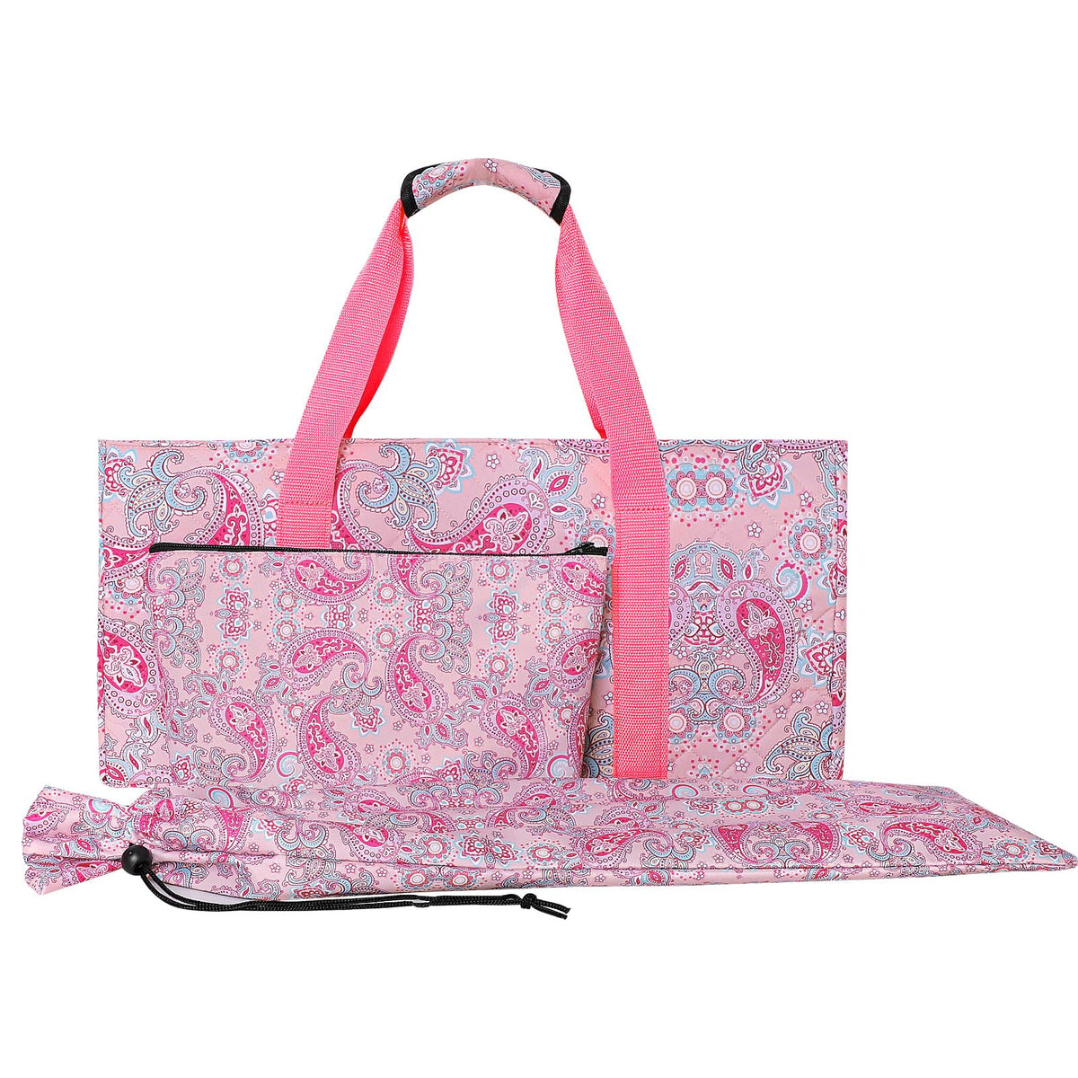 GUSTARIA pink printed empty mahjong bag exterior for stylish transport