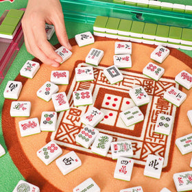 GUSTARIA travel-friendly mahjong tiles, lightweight and portable for on-the-go play.
