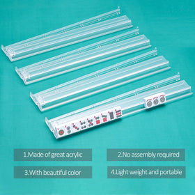GUSTARIA white pushers with racks simplify wall placement during mahjong rounds.