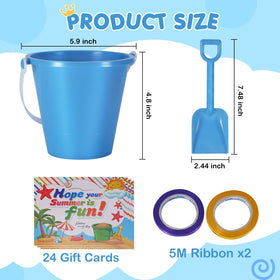 Gutdyfine colorful buckets and shovels close-up highlighting durable plastic and smooth edges