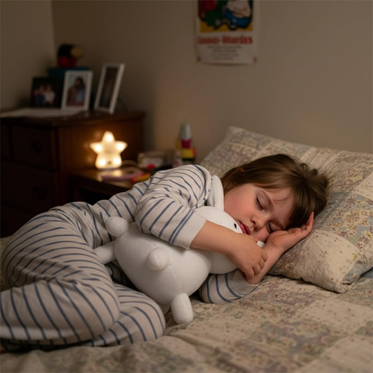 GUUZOGG Gubby plush bedside cuddle buddy for cozy evenings and decor.