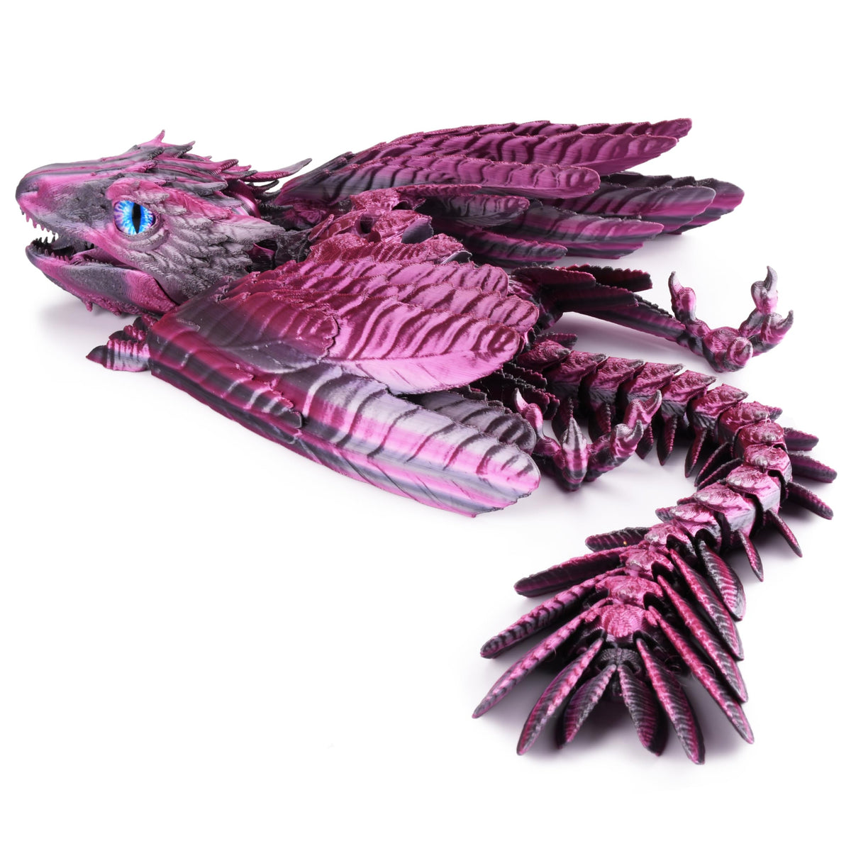 Guwewu Feathered Wyvern Dragon front view highlights handcrafted detail for desk decor.