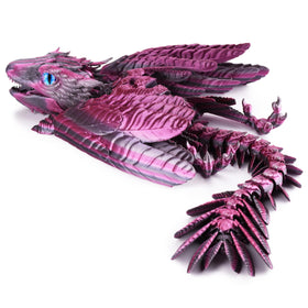 Guwewu Feathered Wyvern Dragon front view highlights handcrafted detail for desk decor.