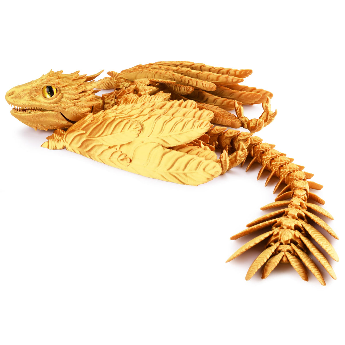 Guwewu Feathered Wyvern Dragon with handcrafted detail on a desk display