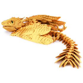 Guwewu Feathered Wyvern Dragon with handcrafted detail on a desk display