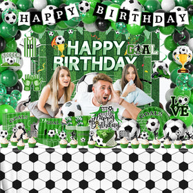 Guzbewu soccer party tableware keeps meals tidy and party-ready