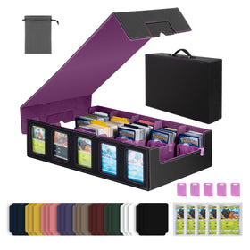Gvirtcoz collectible card case with handle for easy on-the-go transport and protection.