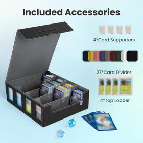 Gvirtcoz PU leather build with magnet closure protects cards during transit.