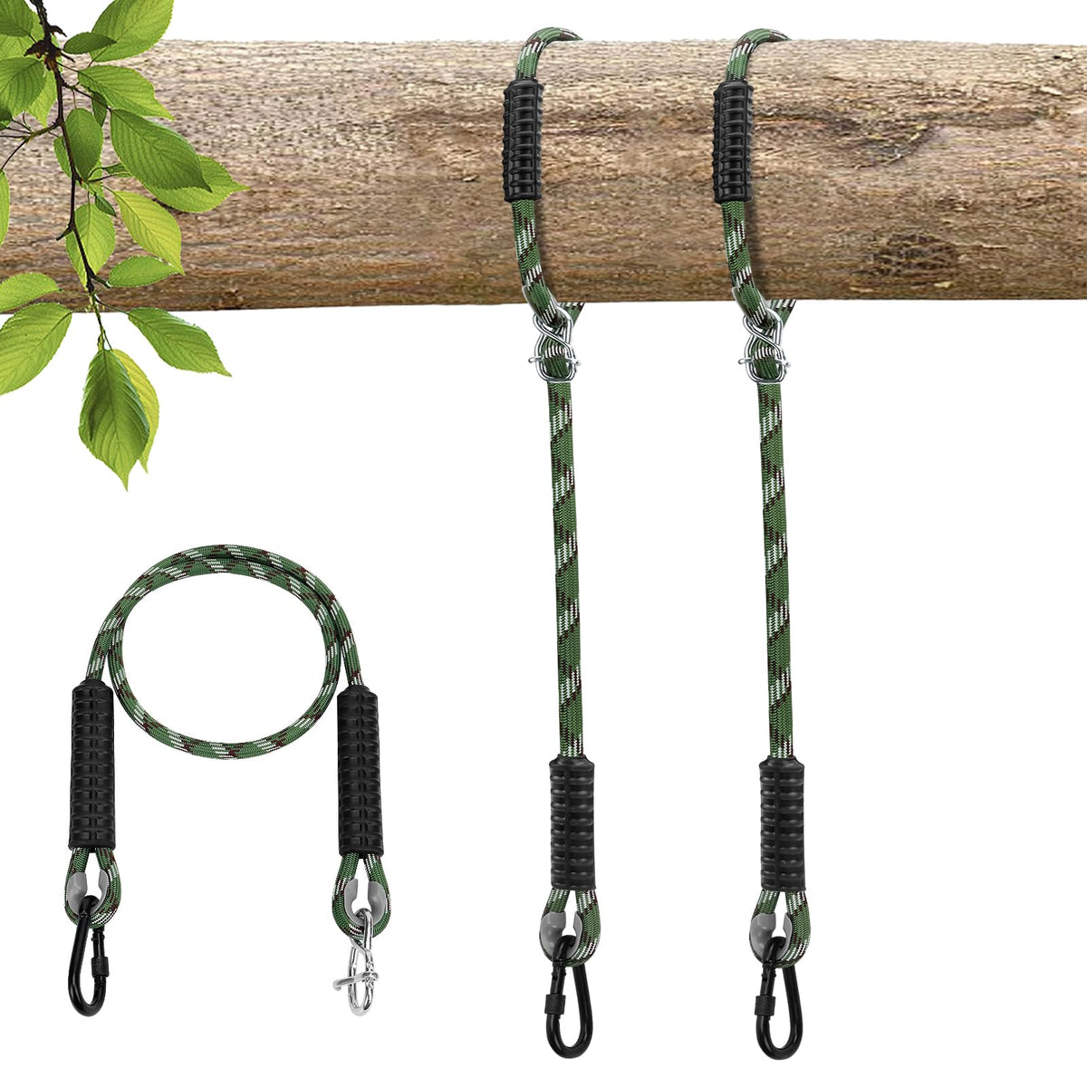 GW Gwongvvei heavy-duty tree swing rope demonstrates durable construction for a reliable playground setup.