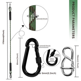 GW Gwongvvei rust-resistant carbon steel carabiners ensure secure connections for different swings.